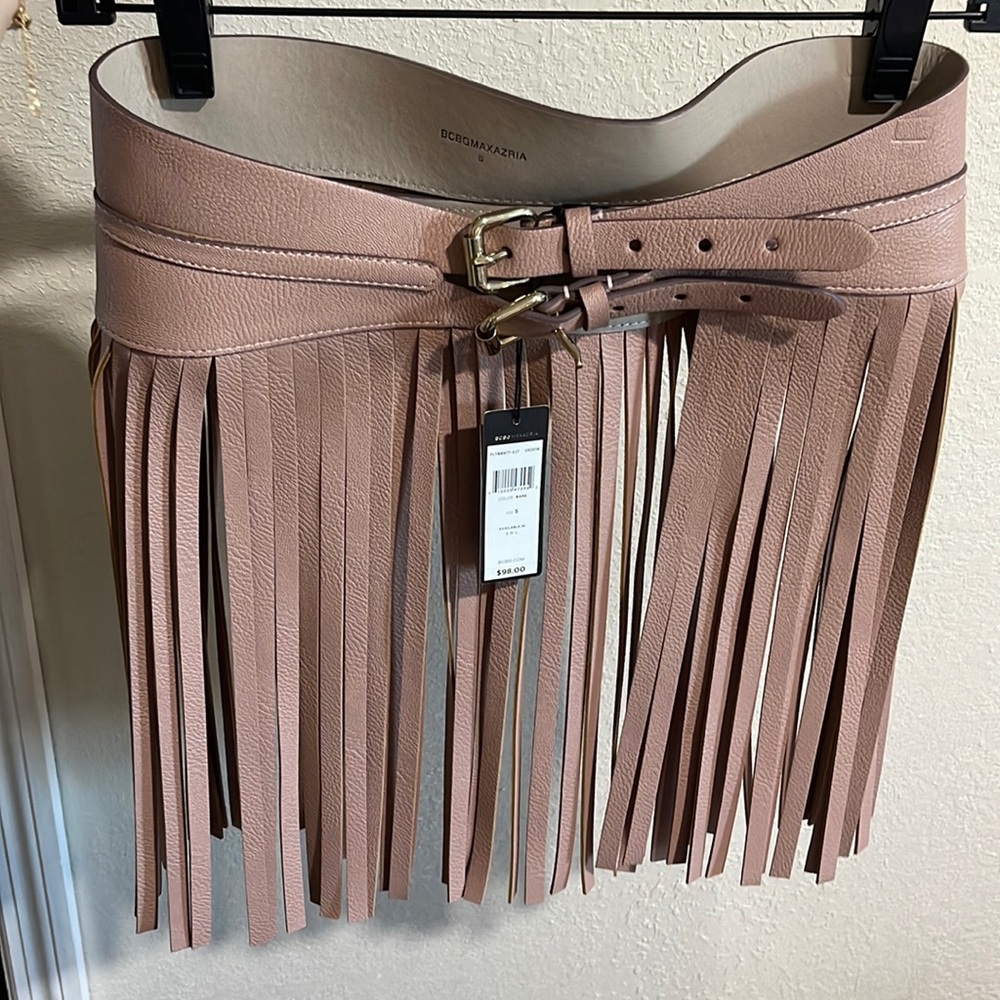 BCBGMAXAZRIA FRINGE BELT